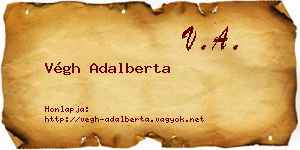 Végh Adalberta névjegykártya